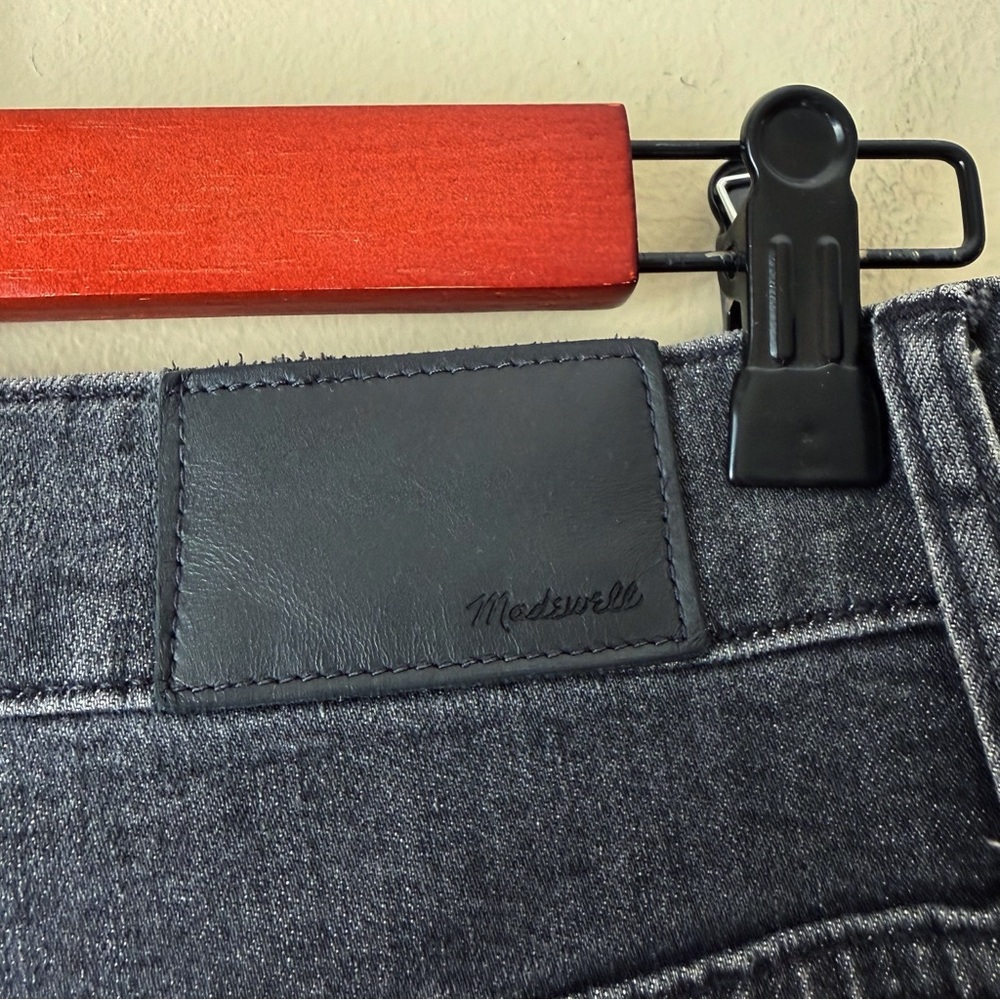 Madewell | Perfect Vintage Crop Jeans High Rise Tapered Charcoal Gray Size 27 - Picture 6 of 9
